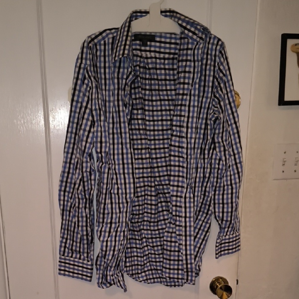 Nordstrom Rack | Men's Blue and White Checkered Dress Shirt